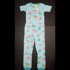 Girl's 2-pc Pajama Set♡Summer Dogs Print 4T NEW